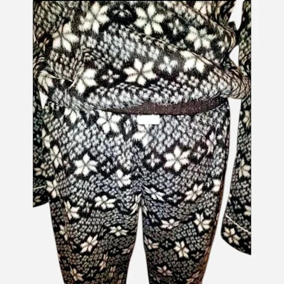 Kensie Black and White Hooded Pajama Onesie - Picture 6 of 8